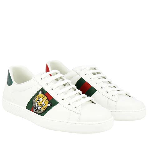 gucci men's ace leather lace up sneakers|gucci ace sneakers men discounted.